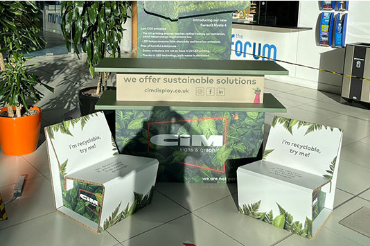 CIM signs and graphics exhibition stand