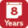 Élettartam max 8 évig