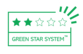 A 2 csillagos „Green Star System for Visual Com” termék azt jelenti, hogy vagy fosszilis eredetű nyersanyagból készült, amelynek alacsony az újrahasznosíthatósága, vagy megújuló/bioalapú eredetű anyagból, amely nem újrahasznosítható.